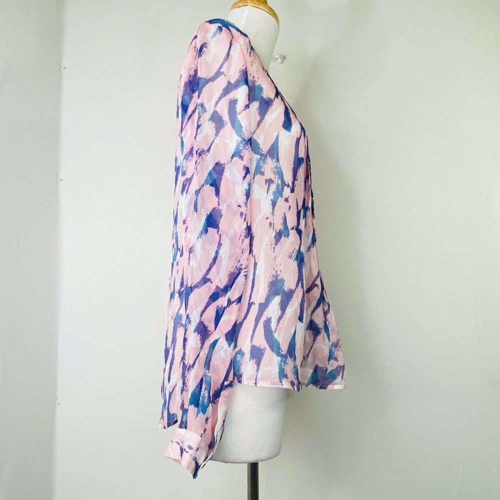 Anthropologie Maeve Silk Ruffled Pleated Blouse 6 - Picture 5 of 7